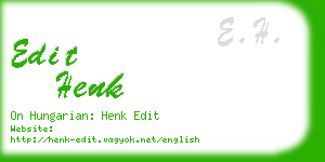 edit henk business card